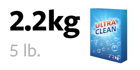 2,2 kg forpakning med vaskepulver
