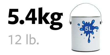 5,4 kg spann med maling
